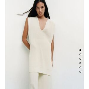 Zara Cream Knit Vest